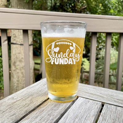A Day Of Rest And Touchdowns Pint Glass