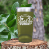 Military Green football tumbler A Day Of Rest And Touchdowns