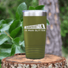 Military Green fathers day tumbler A Mans Glitter