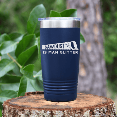 Navy fathers day tumbler A Mans Glitter