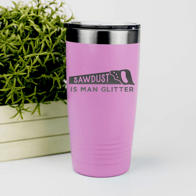 Pink fathers day tumbler A Mans Glitter