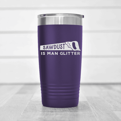 Purple fathers day tumbler A Mans Glitter