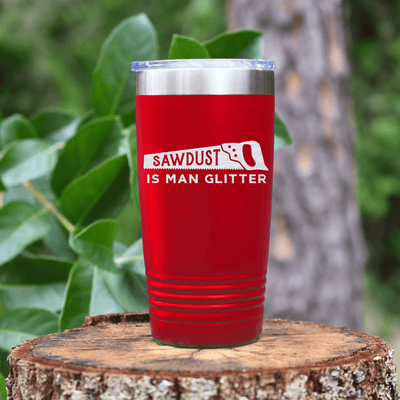 Red fathers day tumbler A Mans Glitter