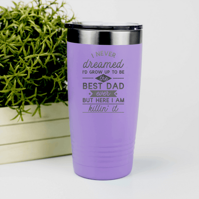 Light Purple fathers day tumbler Accomplished Best Dad