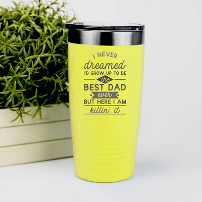 Yellow fathers day tumbler Accomplished Best Dad