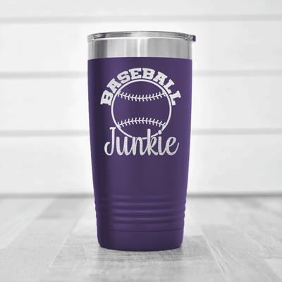 Purple baseball tumbler Addicted To The Diamond