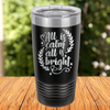 Funny All Is Calm All Is Bright Ringed Tumbler