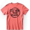 Light Red Mens T-Shirt With Ask Your Mom Design