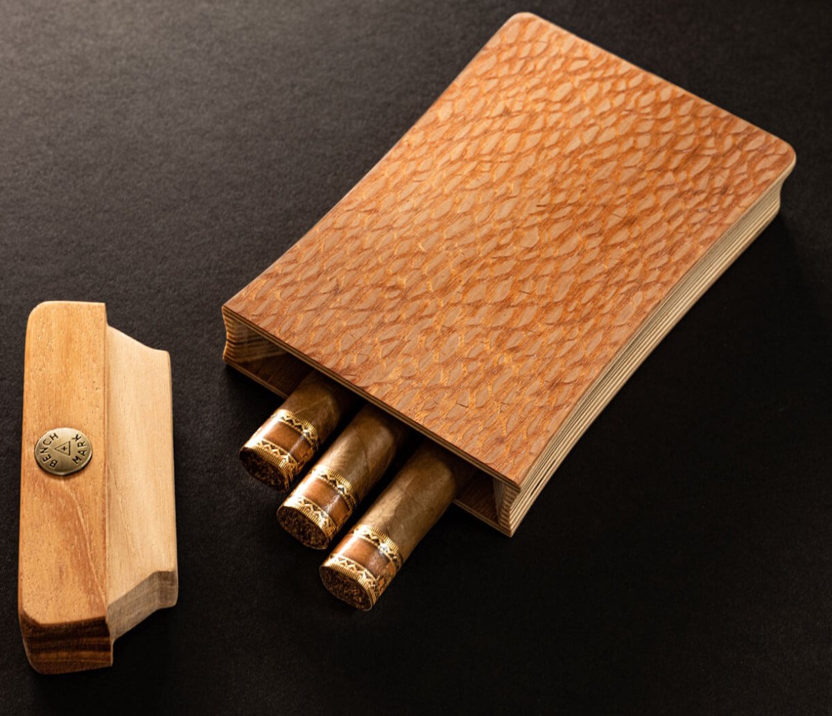 Unique Personalized Luxurious Lacewood Travel Humidor Customized Gifts for Men by Groovy Guy