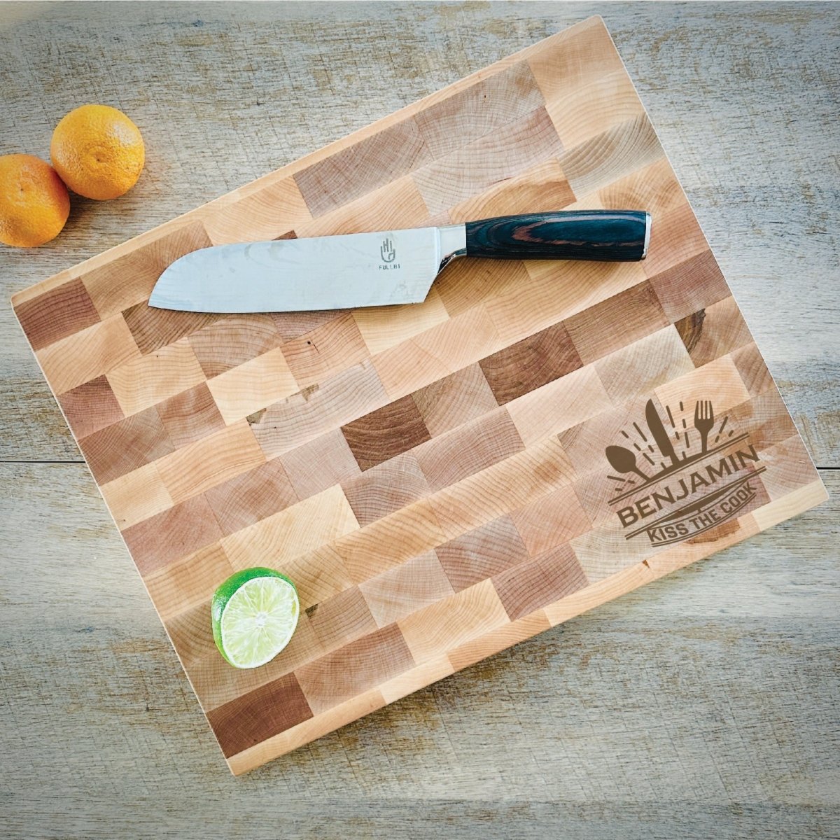 Unique Personalized Custom Butcher Block Customized cutting boards Gifts for Men by Groovy Guy