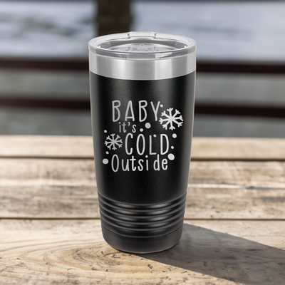Funny Baby Its Cold Outside Ringed Tumbler