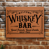 Whiskey Lover Gift - Whiskey Sign for Home Bar or Man Cave
