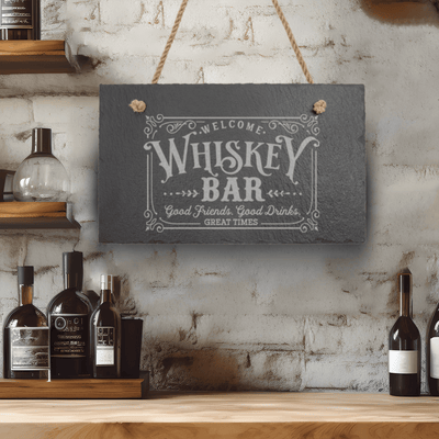 Basement Whiskey Bar Slate Wall Decor