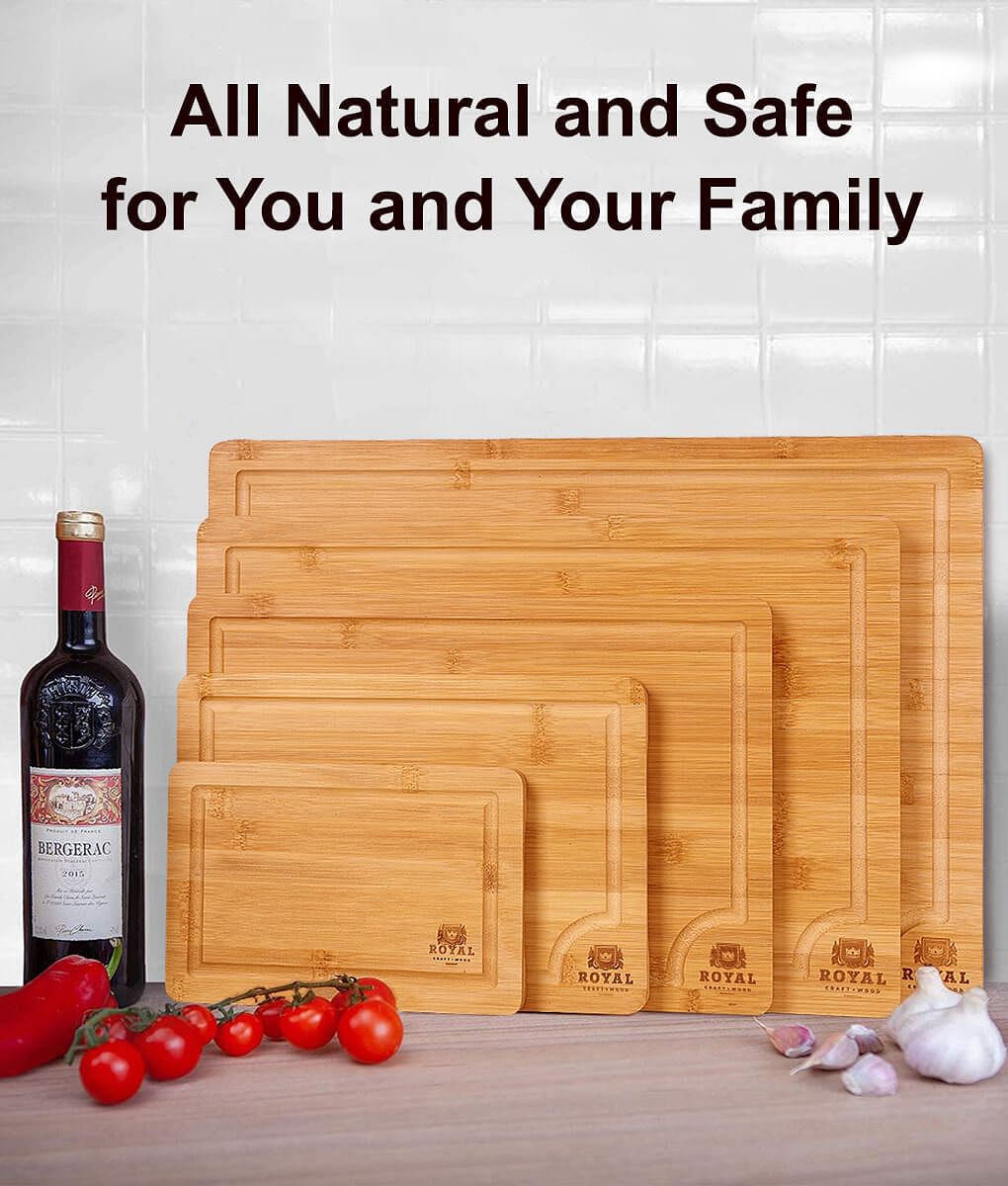 Unique Personalized 5 Piece Chopping Board Set Customized Gifts for Men by Groovy Guy