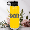 Yellow Basketball Water Bottle With Basketball Dads Statement Design