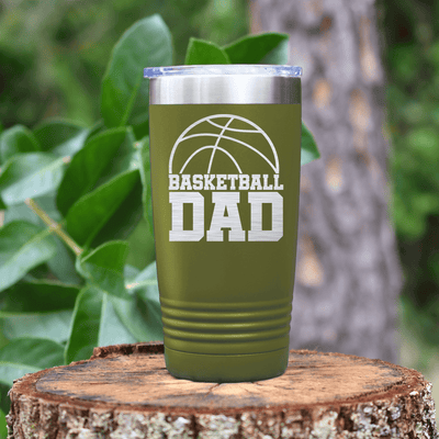 Military Green basketball tumbler Basketball Father Figure