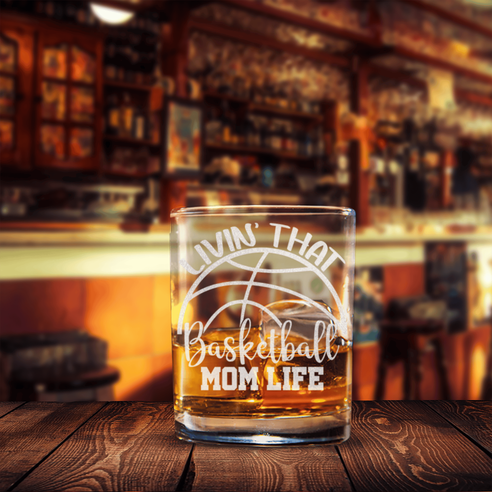 Basketball Moms Daily Grind Whiskey Glass