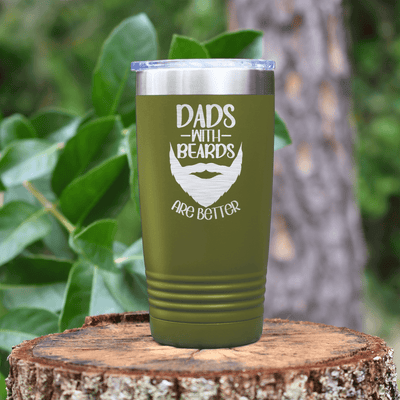 Military Green fathers day tumbler Bearded Dad Club