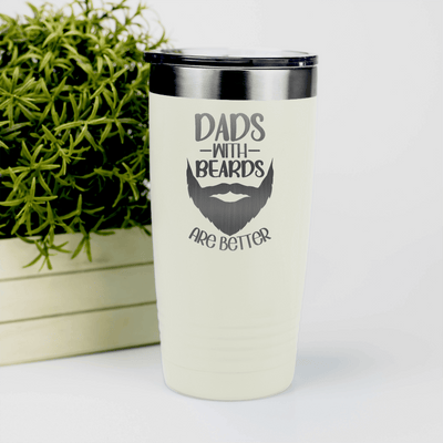 White fathers day tumbler Bearded Dad Club