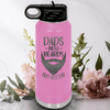 Light Purple Fathers Day Water Bottle With Bearded Dad Club Design