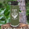Military Green Fathers Day Water Bottle With Bearded Dad Club Design