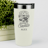 White Funny Old Man Tumbler With Becomming A Classic Design