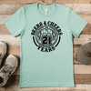 Mens Light Green T Shirt with Beers-And-Cheers design