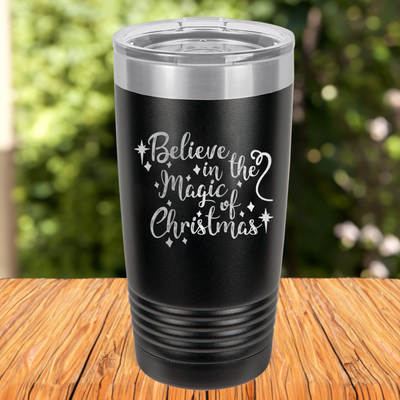 Funny Believe In Christmas Magic Ringed Tumbler