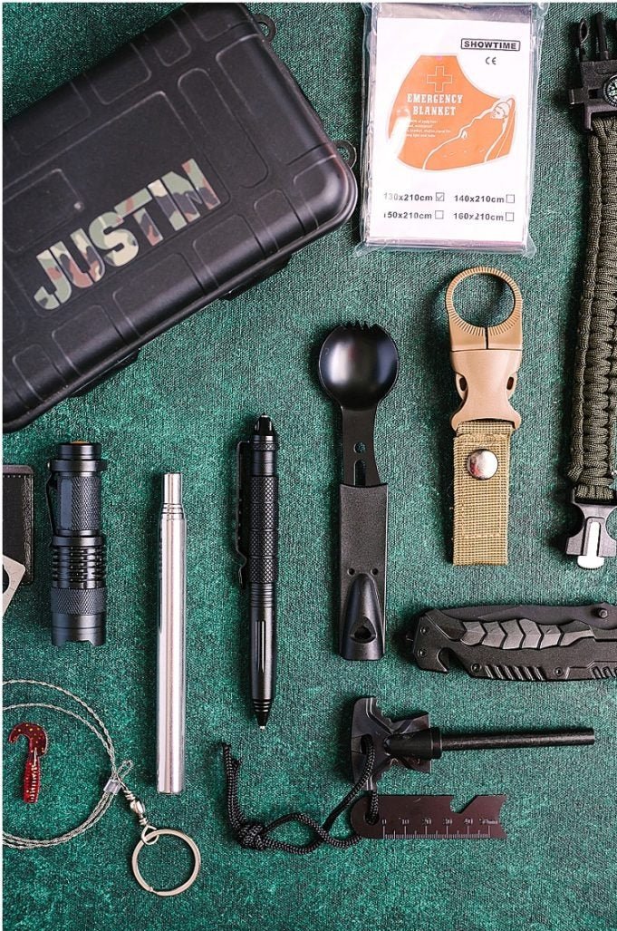 Unique Personalized Ultimate Survival Kit Customized Gift Sets Gifts for Men by Groovy Guy