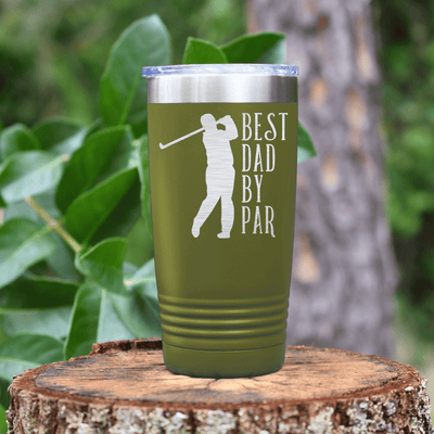 Military Green golf tumbler Best Dad By Par