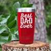 Red fathers day tumbler Best Dad Ever