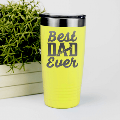 Yellow fathers day tumbler Best Dad Ever