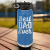 Blue Fathers Day Water Bottle With Best Dad Ever Design