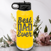 Yellow Fathers Day Water Bottle With Best Dad Ever Design