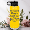 Yellow Soccer Water Bottle With Best Soccer Mom Design