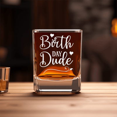 Birth Day Dude Square Shotglass