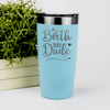 Teal Birthday Tumbler With Birth Day Dude Design