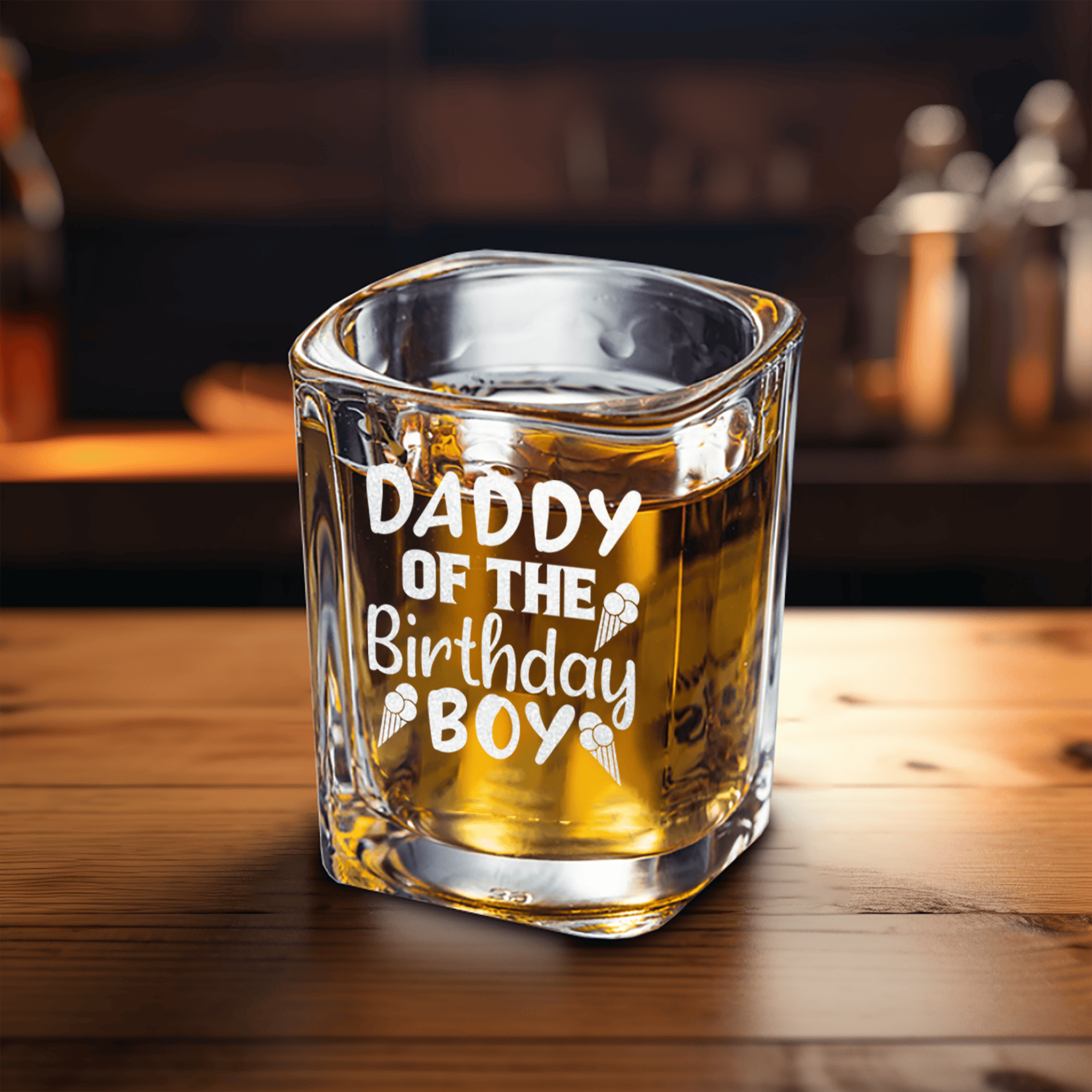 Birthday Dad Square Shotglass