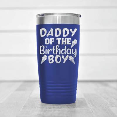 Blue Birthday Tumbler With Birthday Dad Design