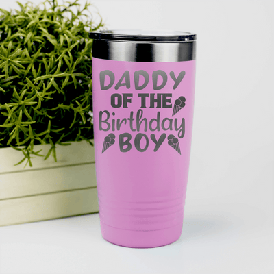 Pink Birthday Tumbler With Birthday Dad Design