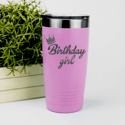Pink Birthday Tumbler With Birthday Girl Design
