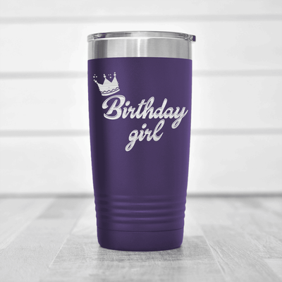 Purple Birthday Tumbler With Birthday Girl Design