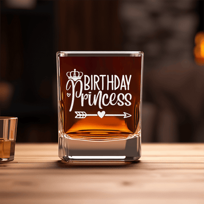 Birthday Princess Arrow Square Shotglass