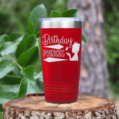 Red Birthday Tumbler With Birthday Princess Design Design