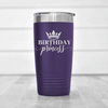 Purple Birthday Tumbler With Birthday Princess Design