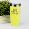 Yellow Birthday Tumbler With Birthday Princess Design