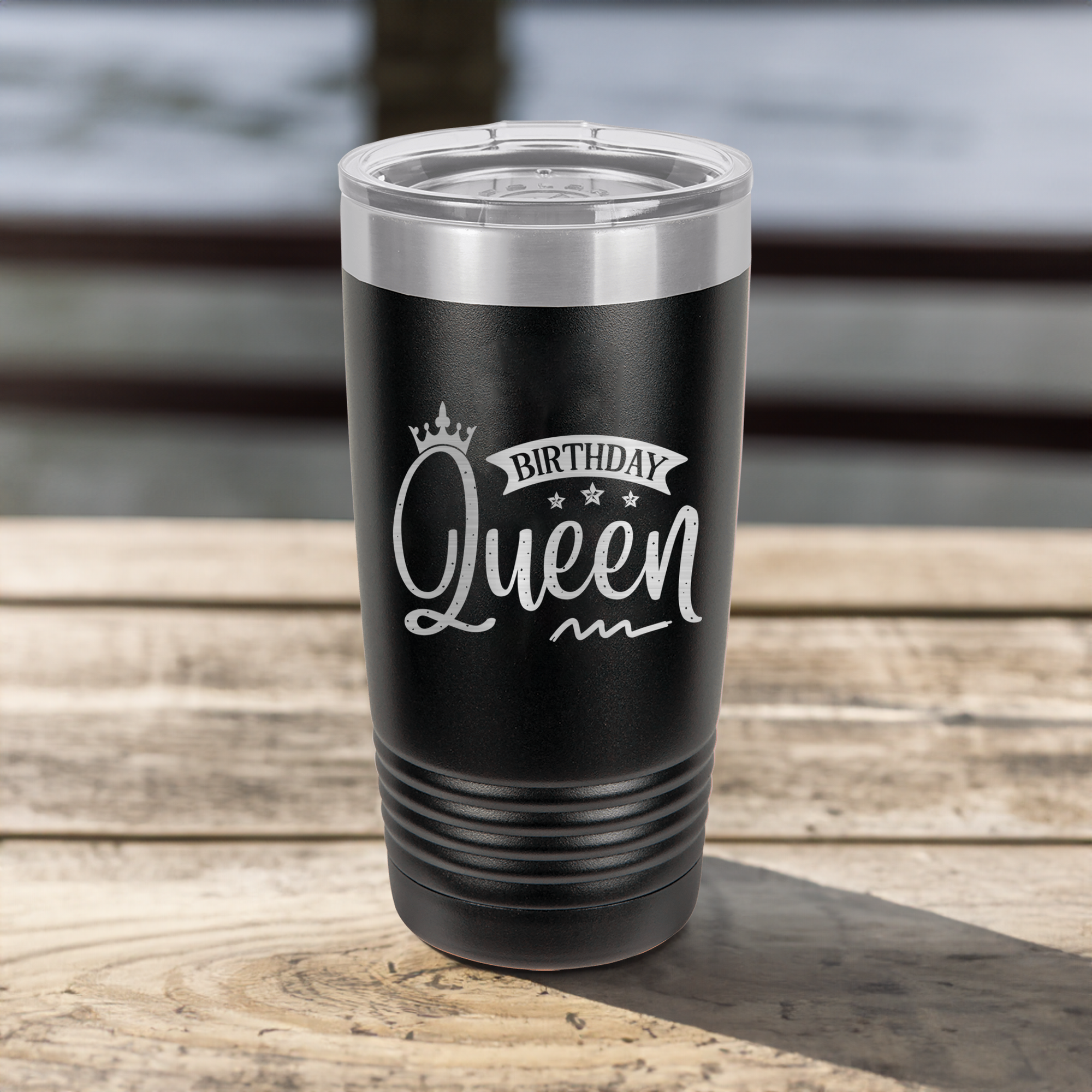 Funny Birthday Queen Ringed Tumbler
