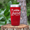Red Birthday Tumbler With Birthday Queen Design