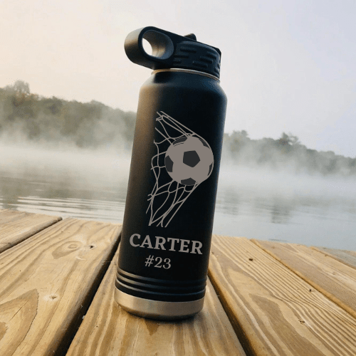 Unique Personalized Hat Trick Hydration Customized Soccer Gifts for Men by Groovy Guy