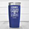 Blue Funny Old Man Tumbler With Body Doesnt Agree Design
